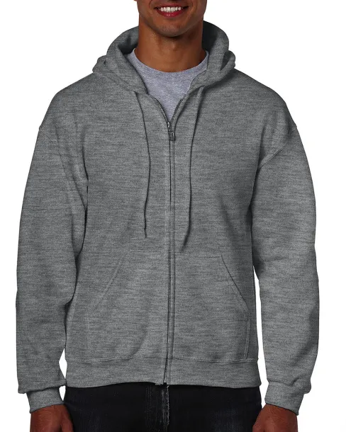  Heavy Blend Adult Full Zip Hooded Sweat - Gildan Graphite Heather