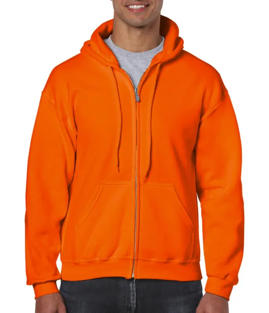  Heavy Blend Adult Full Zip Hooded Sweat - Gildan S Orange