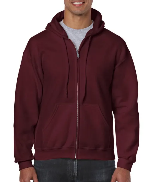  Heavy Blend Adult Full Zip Hooded Sweat - Gildan Maroon