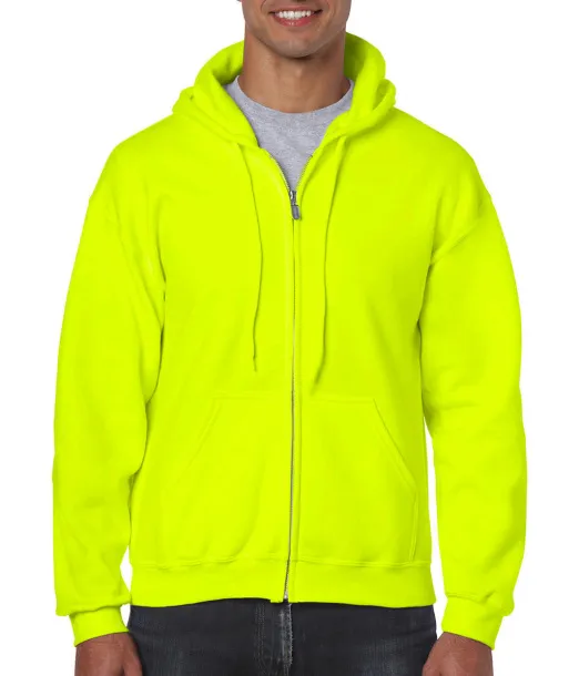  Heavy Blend Adult Full Zip Hooded Sweat - Gildan Safety Green