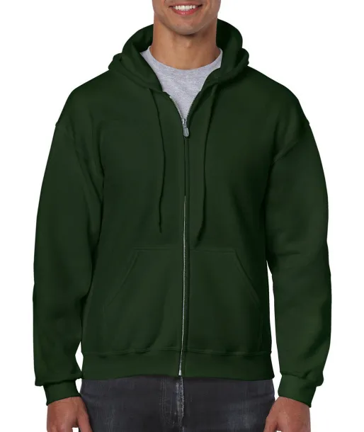  Heavy Blend Adult Full Zip Hooded Sweat - Gildan Forest Green