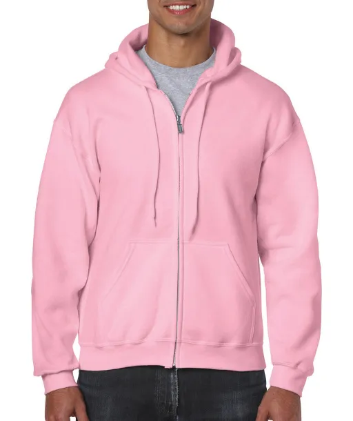  Heavy Blend Adult Full Zip Hooded Sweat - Gildan Light Pink