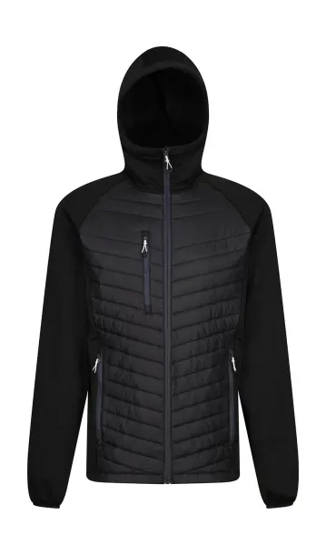  Men’s Navigate Hybrid Hooded Jacket - Regatta Professional Black Seal Grey