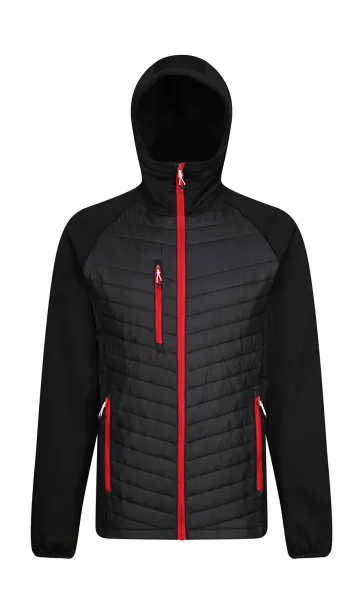  Men’s Navigate Hybrid Hooded Jacket - Regatta Professional Black Classic Red