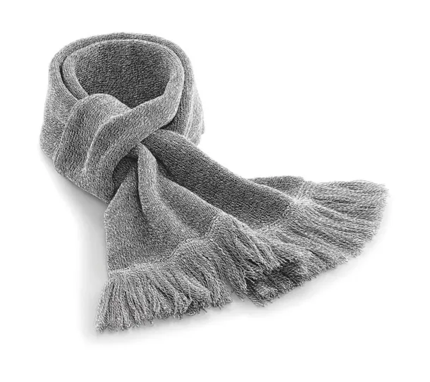  Classic Knitted Scarf - Beechfield Heather Grey