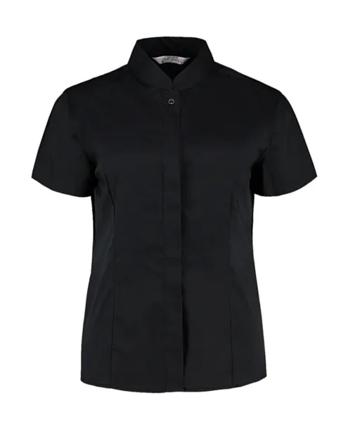  Women's Tailored Fit Mandarin Collar SSL - Bargear Black