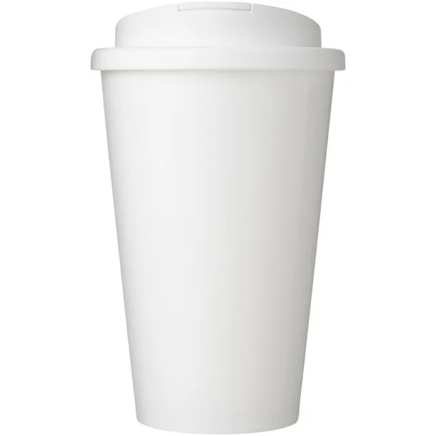 Brite-Americano® 350 ml tumbler with spill-proof lid - Unbranded White