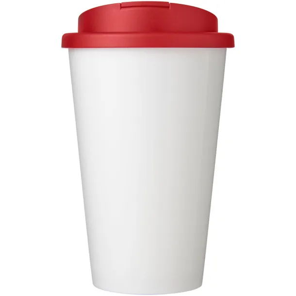 Brite-Americano® 350 ml tumbler with spill-proof lid - Unbranded White Red