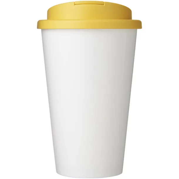 Brite-Americano® 350 ml tumbler with spill-proof lid - Unbranded White Yellow