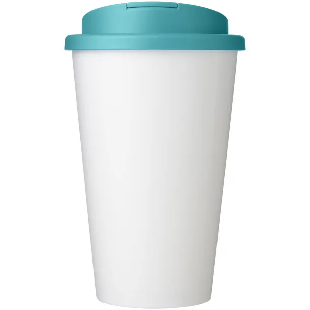 Brite-Americano® 350 ml tumbler with spill-proof lid - Unbranded White Aqua