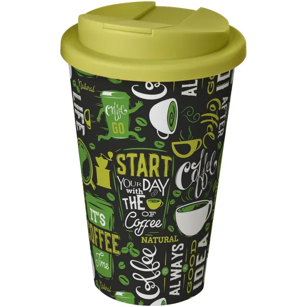 Brite-Americano® 350 ml tumbler with spill-proof lid - Unbranded White Lime