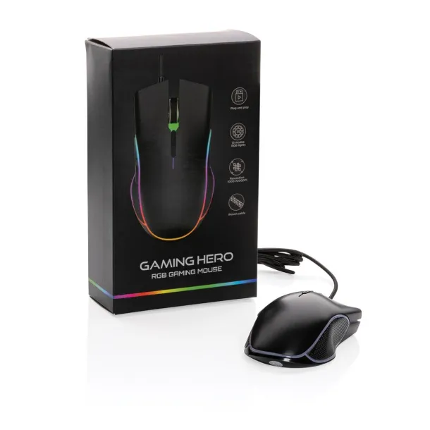  RGB gaming miš - Gaming Hero Crna 