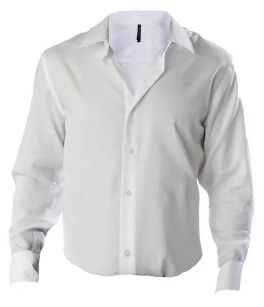  MEN'S FITTED LONG-SLEEVED NON-IRON SHIRT - Kariban White