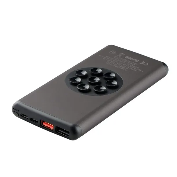  Wireless power bank 10000 mAh Mauro Conti with suction cups, wireless charger 10W Crna