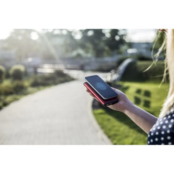  Wireless power bank 10000 mAh Mauro Conti with suction cups, wireless charger 10W Crna