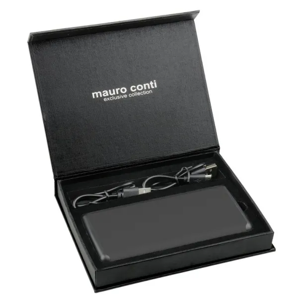  Wireless power bank 10000 mAh Mauro Conti with suction cups, wireless charger 10W Crna