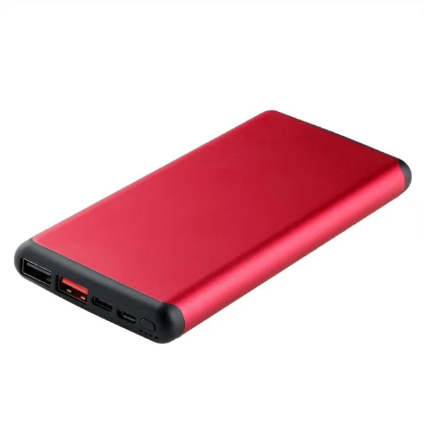  Wireless power bank 10000 mAh Mauro Conti with suction cups, wireless charger 10W Crvena