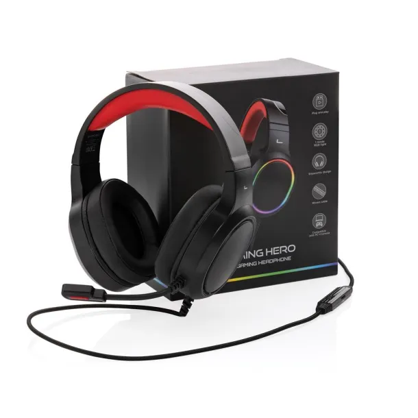  RGB gaming headset - Gaming Hero Black 