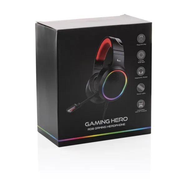  RGB gaming headset - Gaming Hero Black 