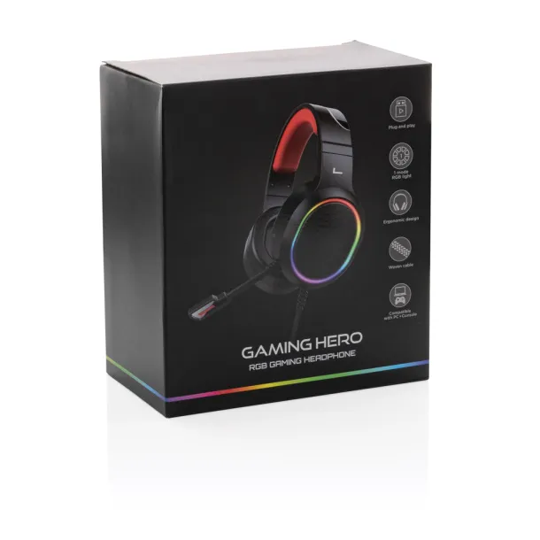  RGB gaming headset - Gaming Hero Black 