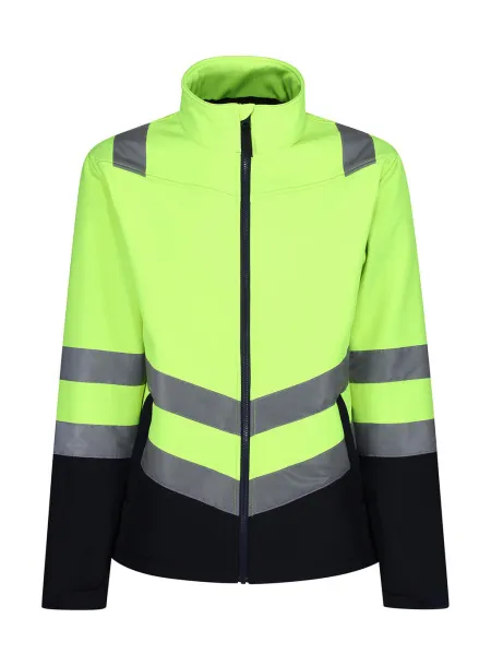  Pro Hi Vis Softshell Jacket - Regatta High Visibility Yellow Navy