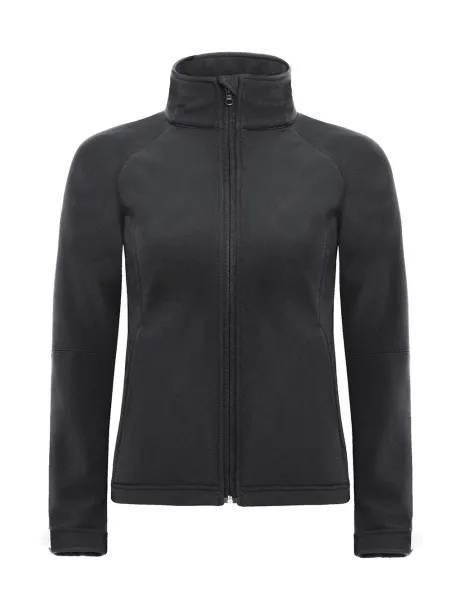  Hooded Softshell/women - B&C Outerwear Tamno siva