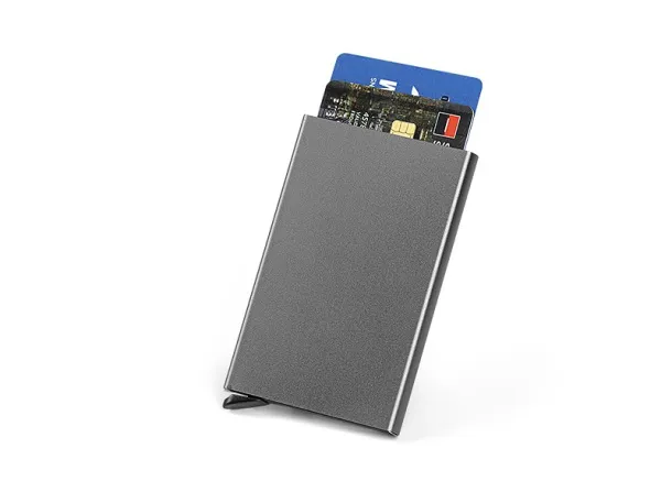 ARMOR card holder with RFID protection Metalik tamnosiva