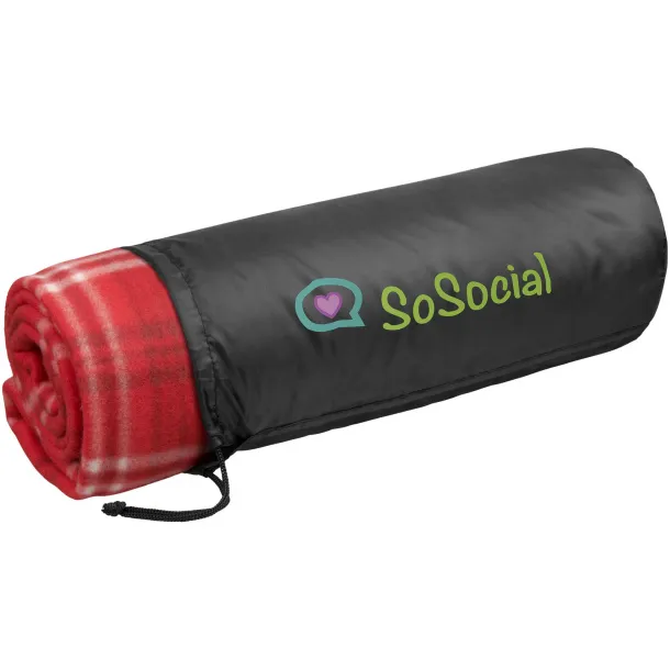 Scot checkered plaid blanket - Bullet Red
