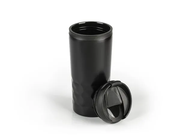 DIAMOND Metal travel mug Black