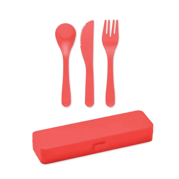 RIGATA Cutlery set in PP Red