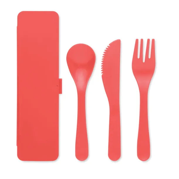 RIGATA Cutlery set in PP Red