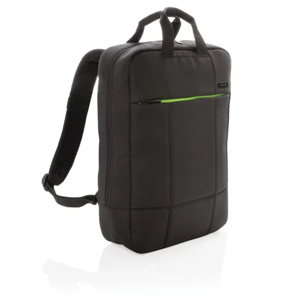  Soho business RPET 15.6" laptop backpack PVC free - XD Xclusive Black 374