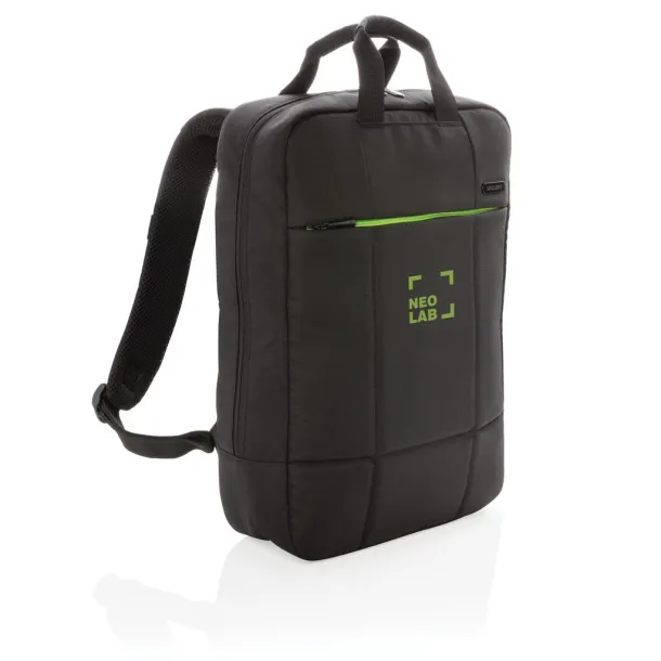  Soho business RPET 15.6" laptop backpack PVC free - XD Xclusive Black 374