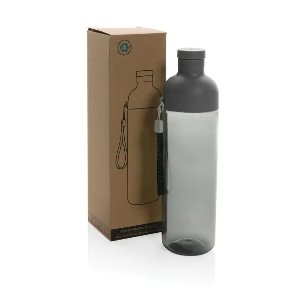  Impact RCS recycled PET leakproof water bottle 600ML - XD Collection Black 