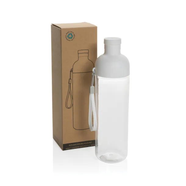  Impact RCS recycled PET leakproof water bottle 600ML - XD Collection White 