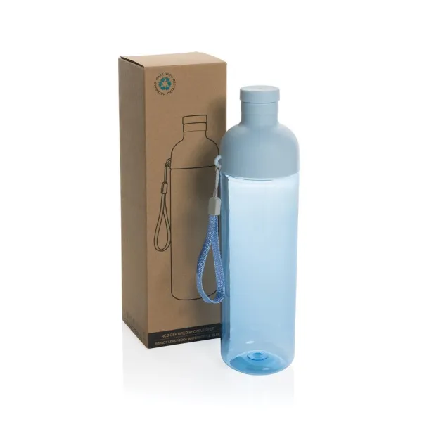  Impact RCS recycled PET leakproof water bottle 600ML - XD Collection Blue 