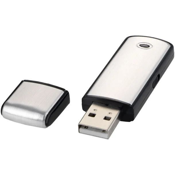Square 2GB USB stick Srebrna Solid black