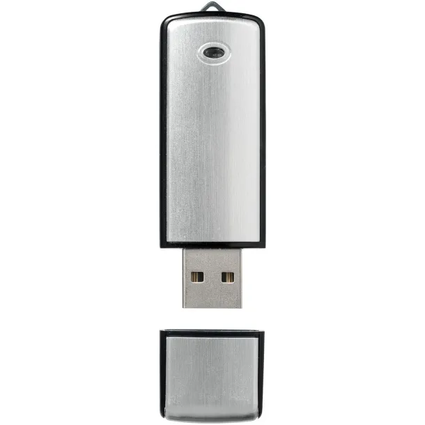 Square 2GB USB flash drive Silver Solid black