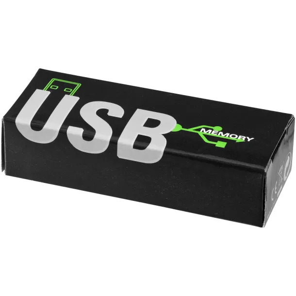 Square 2GB USB stick Srebrna Solid black