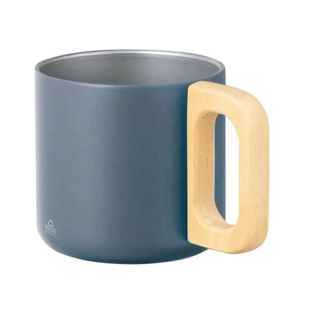  Recycled stainless steel mug 400 ml navy blue