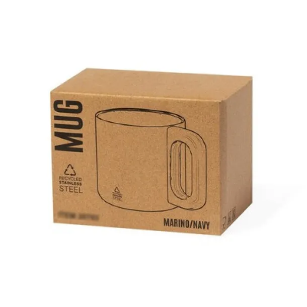  Recycled stainless steel mug 400 ml Mornarski plava