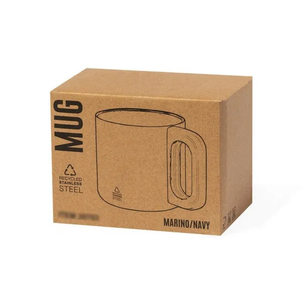  Recycled stainless steel mug 400 ml Mornarski plava