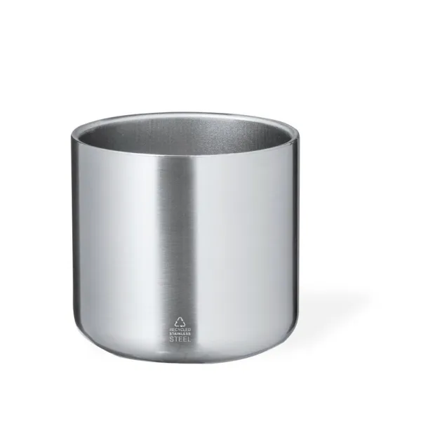  Recycled stainless steel mug 400 ml silver