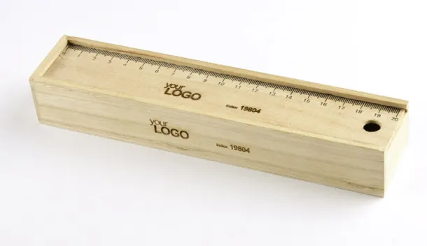 KRASI Wooden box with colour pencils 12 pcs Prirodna