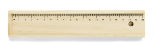 KRASI Wooden box with colour pencils 12 pcs naturalny