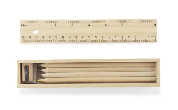 KRASI Wooden box with colour pencils 12 pcs 726 C KRASI Wooden box with colour pencils 12 pcs 726 C