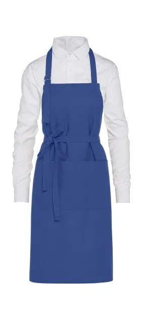  LISBON Cotton Heavyweight Bib Apron with Pocket - SG Accessories - BISTRO (Ex JASSZ Bistro) Royal blue