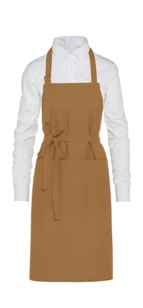  LISBON Cotton Heavyweight Bib Apron with Pocket - SG Accessories - BISTRO (Ex JASSZ Bistro) Caramel