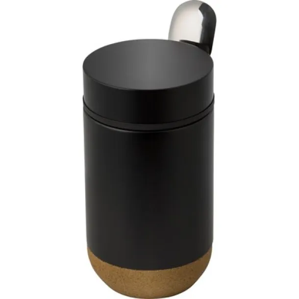  Thermo food container 400 ml, spoon Crna