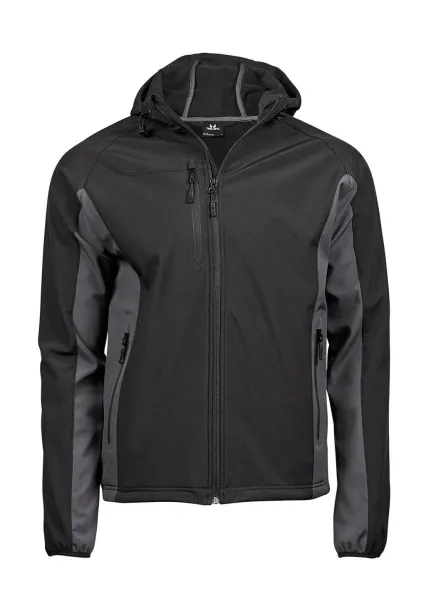  Hooded Lightweight Performance Softshell - Tee Jays Black Tamno siva